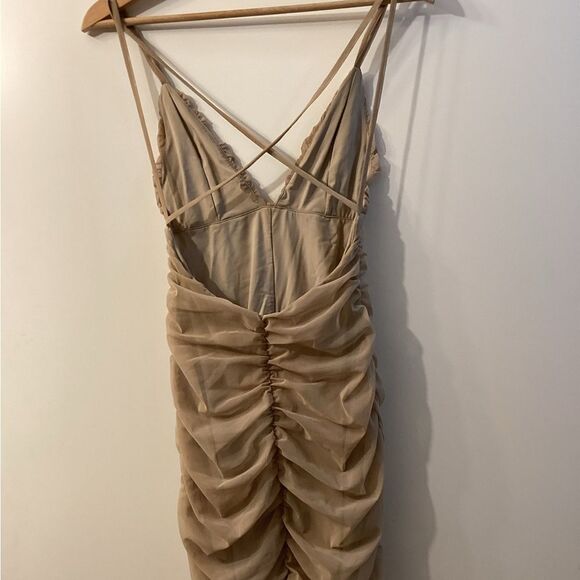 Michael Costello X Revolve Fiji Midi Tan Backless Dress - Picture 11 of 16